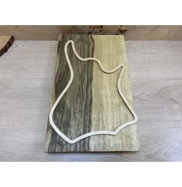 Корина Чёрная заготовка корпуса для Тревел гитары Смешанный ААА 49х259х420 мм (Массив) Корина Чёрная заготовка корпуса для Тревел гитары Смешанный ААА 49х259х420 мм (Массив)-4