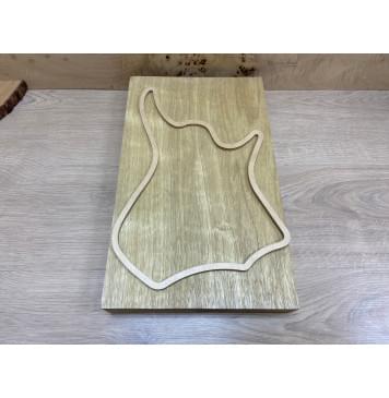 Корина Чёрная заготовка корпуса для Тревел гитары Смешанный ААА 49х259х420 мм (Массив) Корина Чёрная заготовка корпуса для Тревел гитары Смешанный ААА 49х259х420 мм (Массив)-2