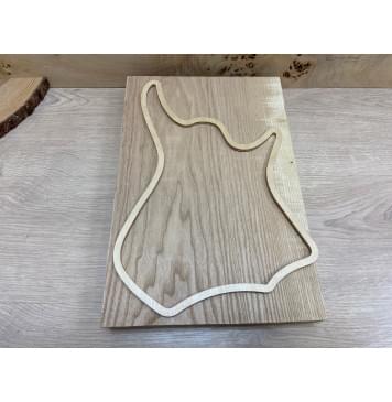 Ясень Белый заготовка корпуса для Тревел гитары Смешанный ААА 44х264х385 мм (Массив), 798 кг/м3-4