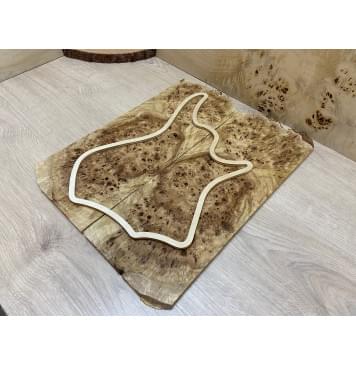 Тополь Кап заготовка на топ для Тревел гитары Смешанный ААА 6х162х400-420 мм - 2 шт. (книжкой)-0