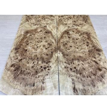 Тополь Кап заготовка на топ для Тревел гитары Смешанный ААА 6х162х400-420 мм - 2 шт. (книжкой)-3