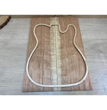 Вишня Американская Волнистая заготовка на топ Смешанный ААА Волна АА 8х215х500 мм - 2 шт. (книжкой)-2