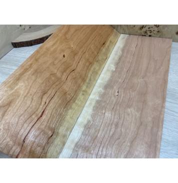 Вишня Американская Волнистая заготовка на топ Смешанный ААА Волна АА 8х215х500 мм - 2 шт. (книжкой)-3