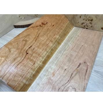 Вишня Американская Волнистая заготовка на топ Смешанный ААА Волна А 8х180х500 мм - 2 шт. (книжкой)-3