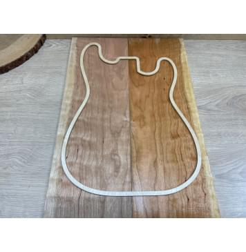 Вишня Американская Волнистая заготовка на топ Смешанный АА Волна А 8х185х545 мм - 2 шт. (книжкой)-0