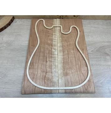 Вишня Американская Волнистая заготовка на топ Смешанный АА Волна А 9х160х500 мм - 2 шт. (книжкой)-2