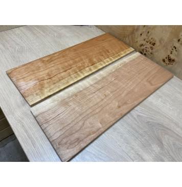 Вишня Американская Волнистая заготовка на топ Смешанный АА Волна А 9х160х500 мм - 2 шт. (книжкой)-3