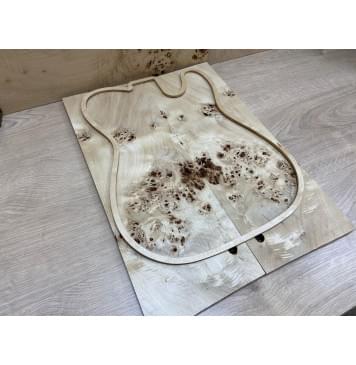 Тополь Кап заготовка на топ Смешанный ААА 11х170х465 мм - 2 шт. (книжкой)-1