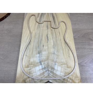 Тополь Болотный Волнистый заготовка на топ Смешанный ААА Волна АА 10х180х550 мм - 2 шт. (книжкой)-2