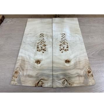 Тополь Кап заготовка на топ для Тревел гитары Смешанный АА 7,5х155-188х390 мм - 2 шт. (книжкой)-0