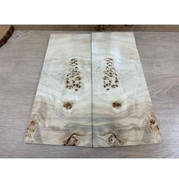 Тополь Кап заготовка на топ для Тревел гитары Смешанный АА 7,5х155-188х390 мм - 2 шт. (книжкой)-3