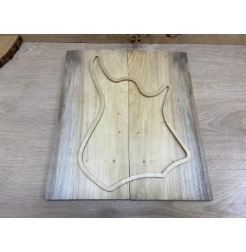 Тополь Болотный заготовка на топ для Тревел гитары Смешанный АА 13х170х390 мм - 2 шт. (книжкой)-2