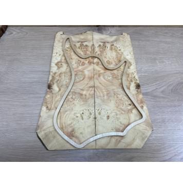 Карагач Кап заготовка на топ для Тревел гитары Смешанный ААА 7х130-150х380 мм - 2 шт. (книжкой) Карагач Кап заготовка на топ для Тревел гитары Смешанный ААА 7х130-150х380 мм - 2 шт. (книжкой)-0