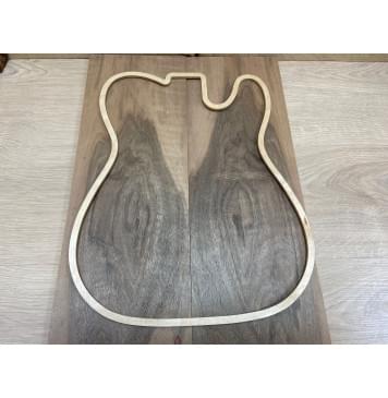 Орех Грецкий заготовка на топ Тангент ААА 9х175х510 мм - 2 шт. (книжкой). Уценка - изогнут.-0