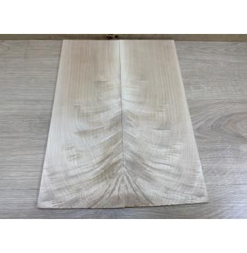 Клён Белый Явор, Волнистый заготовка на топ для тревел гитары Смешанный ААА Волна АА 7х147х400 мм - 2 шт. (книжкой)-2