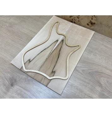 Клён Чёрный заготовка на топ для Тревел гитары Смешанный ААА 8,5х143х405 мм - 2 шт. (книжкой)-0