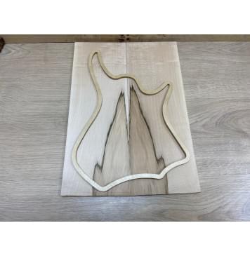 Клён Чёрный заготовка на топ для Тревел гитары Смешанный ААА 8,5х143х405 мм - 2 шт. (книжкой)-1