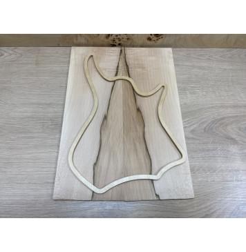 Клён Чёрный заготовка на топ для Тревел гитары Смешанный ААА 8х143х405 мм - 2 шт. (книжкой)-1