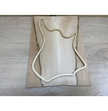 Клён Чёрный заготовка на топ для Тревел гитары Смешанный ААА 8х143х405 мм - 2 шт. (книжкой)-2