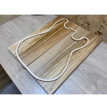 Ясень Оливковый Волнистый заготовка на топ Радиал ААА Волна АА 16х190х480мм - 2 шт. (книжкой)-2