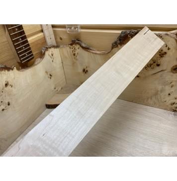 Клён Белый заготовка накладки для электрогитары  Смешанный АА 8х73х535 мм-3