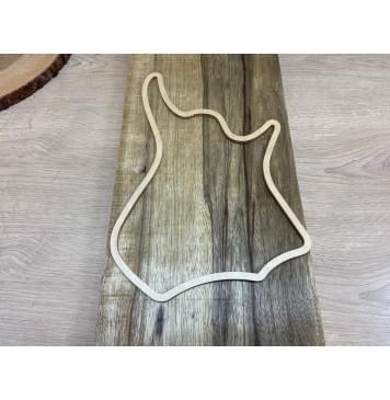 Корина Чёрная заготовка корпуса для Тревел гитары Смешанный ААА 44х262х500 мм (Массив) Корина Чёрная заготовка корпуса для Тревел гитары Смешанный ААА 44х262х500 мм (Массив)-4