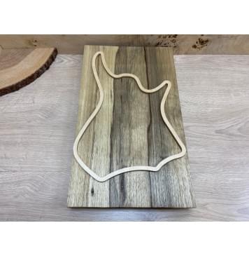 Корина Чёрная заготовка корпуса для Тревел гитары Смешанный АА 44х264х435 мм (Массив) Корина Чёрная заготовка корпуса для Тревел гитары Смешанный АА 44х264х435 мм (Массив)-1