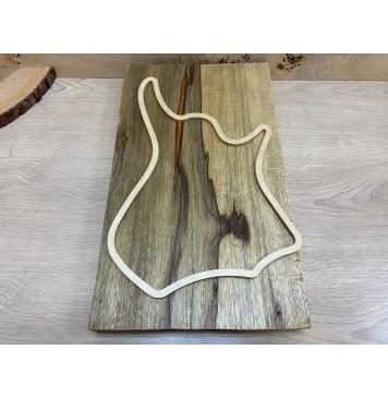 Корина Чёрная заготовка корпуса для Тревел гитары Смешанный АА 44х264х435 мм (Массив) Корина Чёрная заготовка корпуса для Тревел гитары Смешанный АА 44х264х435 мм (Массив)-3