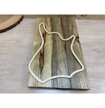 Корина Чёрная заготовка корпуса для Тревел гитары Смешанный АА 43х263х430 мм (Массив) Корина Чёрная заготовка корпуса для Тревел гитары Смешанный АА 43х263х430 мм (Массив)-1