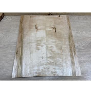 Клён Чёрный Явор, Волнистый заготовка на топ Смешанный А Волна А 9х170х413 мм - 2 шт. (книжкой)-3