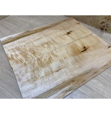 Клён Чёрный Явор, Волнистый заготовка на топ Смешанный А Волна А 9х170х413 мм - 2 шт. (книжкой)-1