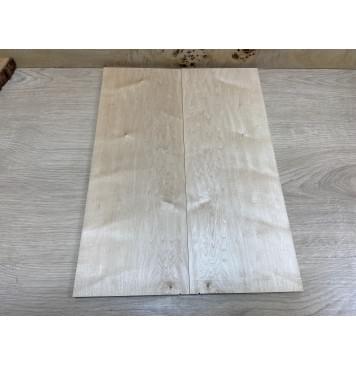 Клён Белый заготовка на топ для Тревел гитары Смешанный А 10х155х410 мм - 2 шт.(книжкой)-0