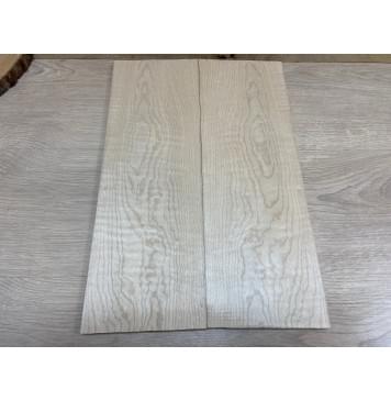 Клён Белый Явор, Волнистый заготовка на топ для Тревел-гитары Тангент ААА Волна АА 11х145х420 мм - 2 шт. (книжкой)-1