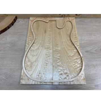 Клён Облачко заготовка на топ Смешанный ААА Волна АА 11х165х440 мм - 2 шт. (книжкой)-1