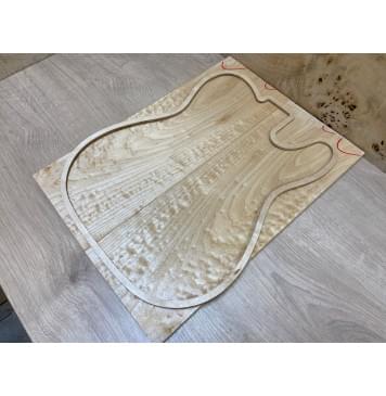 Клён Облачко заготовка на топ Смешанный ААА Волна АА 11х165х440 мм - 2 шт. (книжкой)-3