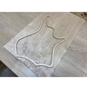 Клён Белый заготовка на топ для Тревел гитары Тангент АА 10х155х495 мм - 2 шт.(книжкой)-0