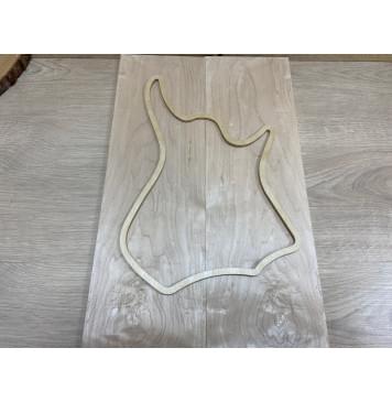 Клён Белый заготовка на топ для Тревел гитары Тангент АА 10х155х495 мм - 2 шт.(книжкой)-2