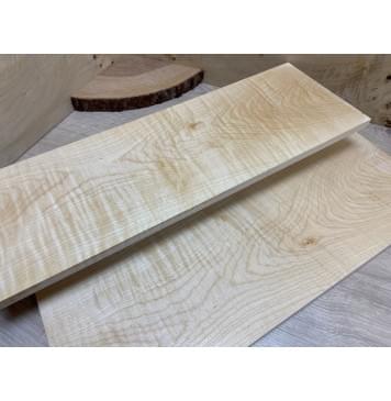 Клён Белый Явор, Волнистый заготовка на топ Смешанный А Волна АА 10х165х480 мм - 2 шт. (книжкой)-1