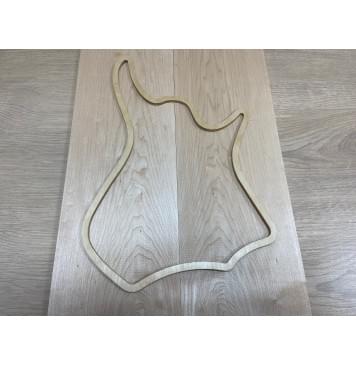 Клён Белый заготовка на топ для Тревел гитары Смешанный А 10х158х500 мм - 2 шт.(книжкой)-1