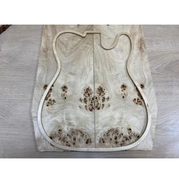 Тополь Кап заготовка на топ Смешанный ААА 9х187х510 мм - 2 шт. (книжкой)-0