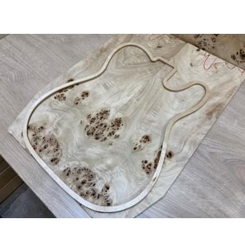 Тополь Кап заготовка на топ Смешанный ААА 9х187х510 мм - 2 шт. (книжкой)-1