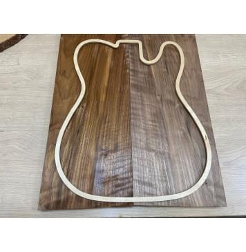 Орех Американский Волнистый заготовка на топ Смешанный А Волна А 20х189х535 мм - 2 шт. (книжкой)-2