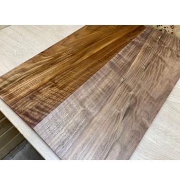 Орех Американский Волнистый заготовка на топ Смешанный А Волна А 20х189х535 мм - 2 шт. (книжкой)-0