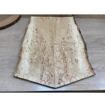 Ясень Кап заготовка на топ гитары Смешанный ААА 16х150-170х490-520 мм - 2 шт. (книжкой)-0