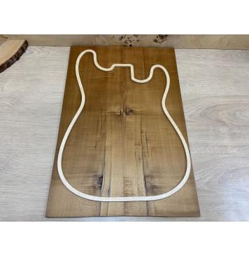 Клён Белый (Печёный) заготовка на топ Радиал А 9х177х520 мм - 2 шт.(книжкой)-1