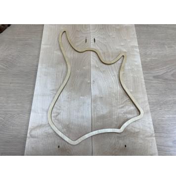 Клён Белый Явор, Волнистый заготовка на топ Смешанный АА Волна А 8х160-163х495 мм - 2 шт. (книжкой)-2