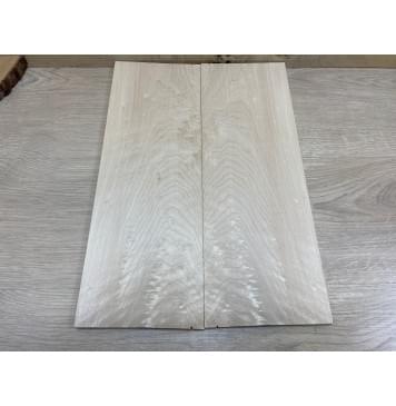 Клён Белый Явор, Волнистый заготовка на топ для Тревел гитары Смешанный ААА Волна А 11х148х410 мм - 2 шт. (книжкой)-3