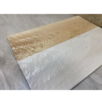 Клён Белый Явор, Волнистый заготовка на топ для Тревел гитары Смешанный ААА Волна А 11х148х410 мм - 2 шт. (книжкой)-2