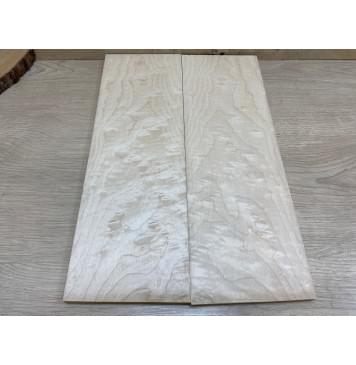 Клён Облачко заготовка на топ для Тревел гитары Тангент ААА Волна АА 12х138х410 мм - 2 шт. (книжкой)-0