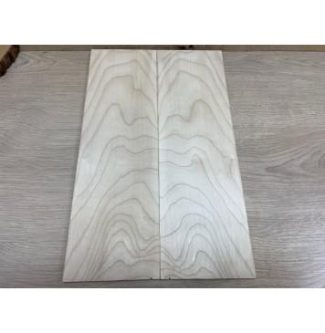 Клён Белый заготовка на топ для Тревел гитары Смешанный АА 9х132х420 мм - 2 шт.(книжкой)-0